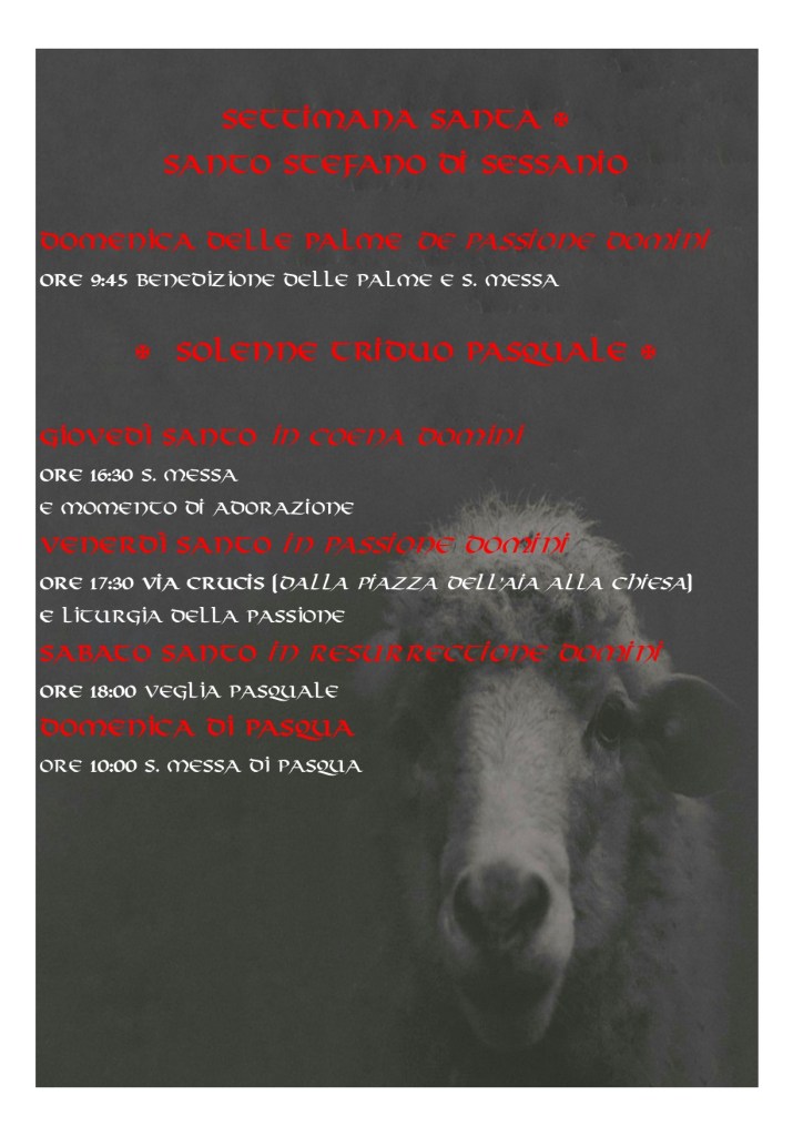 Celebrazioni nella Settimana Santa a Santo Stefano di Sessanio